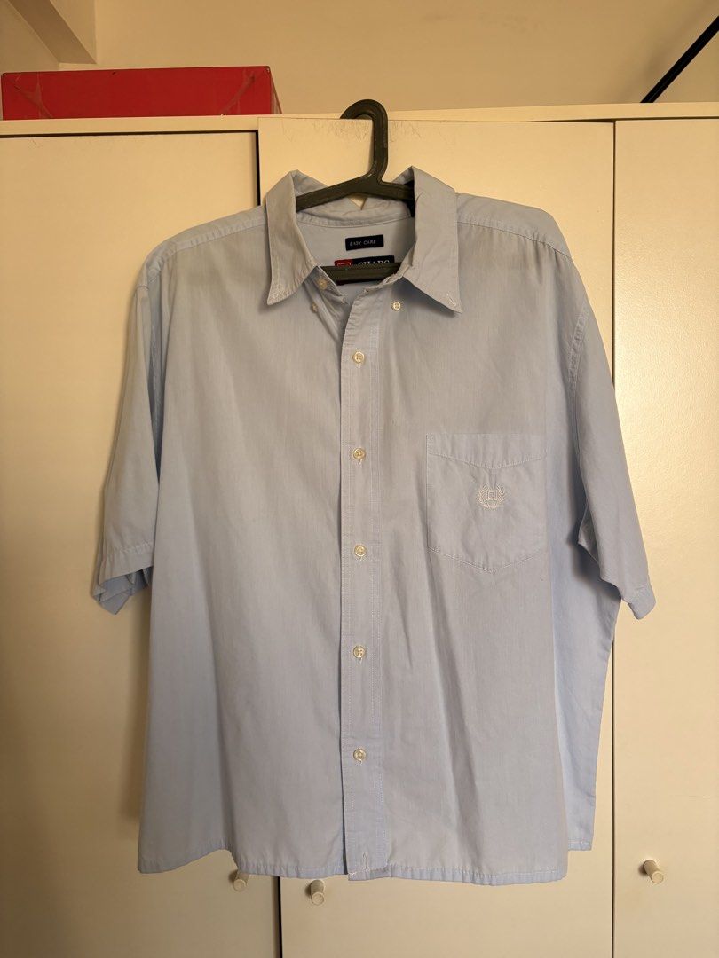 Light Blue Oversized Boxy Polo (Category: Tshirts & Polo Shirts ) located in Pasig City. Submitted by brokeboysells (Listing ID 1468771553, Image 1). Description: XL on tag buts S-M for oversized look.