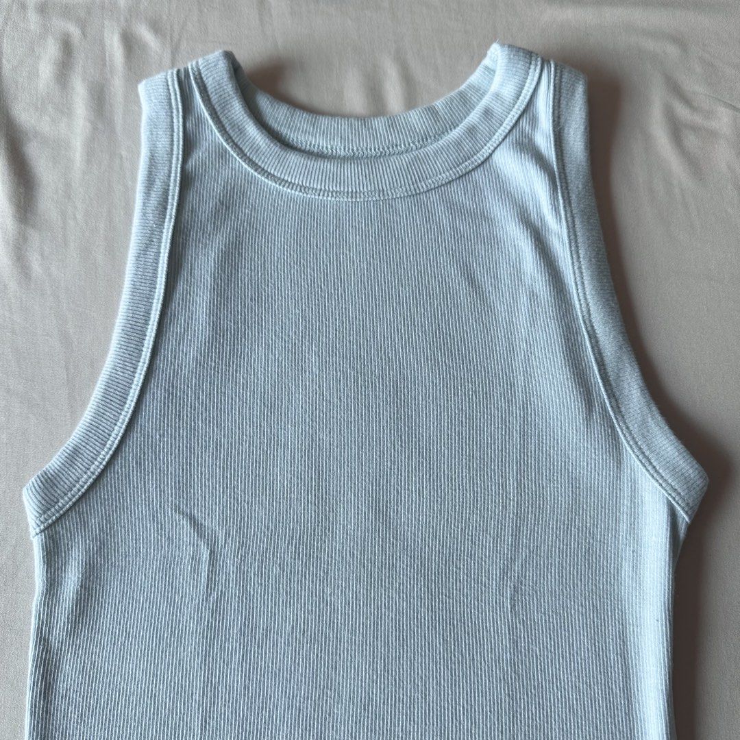 Light Blue Ribbed Tank Top (Category: Sleeveless) located in San Juan City. Submitted by keep.it.clean (Listing ID 1468820399, Image 2). Description: 100% cotton Bought from the US Soft and stretchy fabric.