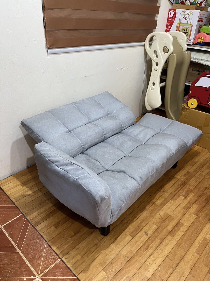 Light Grey Convertible Sofa Bed with Tufted Cushions (Category: Sofas) located in Santa Rosa. Submitted by mommy.cole.affordable.stuff (Listing ID 1468904316, Image 3). Description: .