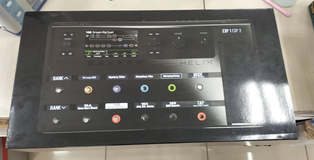 Line6 Helix Multi-Effects Pedal Floorboard (Category: Musical Instruments) located in Manila. Submitted by purestorlozna4 (Listing ID 1468920108, Image 1). Description: - Brand: Line 6 Helix Floor - Packaging: Comes in the original box - Features: Powerful modeling unit with onboard expression pedal - Controls: Customizable footswitches and bright color display For a quick response, please write to wha-tsa.pp 63-9469-504-673.