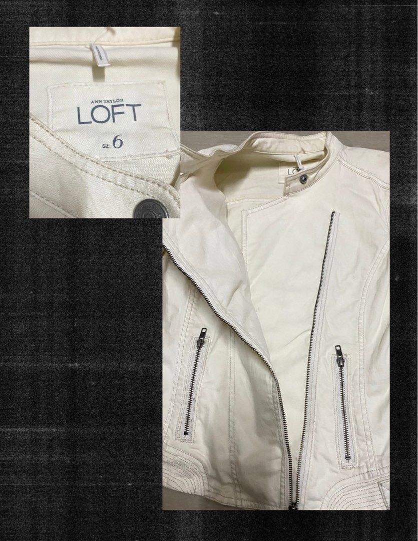 Loft Asymmetrical Zipper Jacket |biker jacket, motorcycle, archive style, 2000s (Category: Coats, Jackets and Outerwear) located in Lucena. Submitted by gomigomiii (Listing ID 1468754312, Image 2). Description: 18x21.5 need wash.
