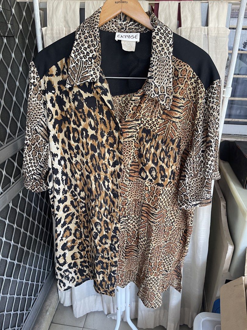 Long animal print blouse (Category: Blouses) located in Mandaluyong City. Submitted by coolmeybab (Listing ID 1468781193, Image 1). Description: Size 18 - quite big and long.