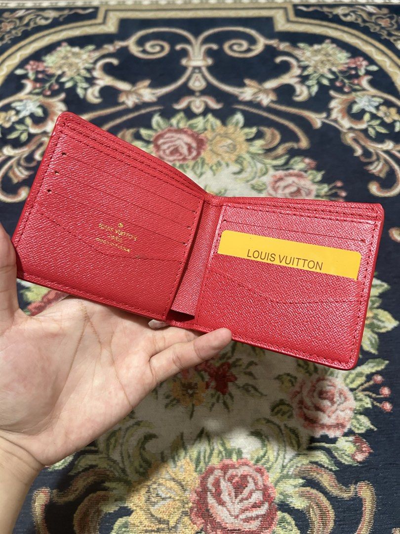 Louis Vuitton Red Epi Leather Wallet (Category: Wallets & Card Holders) located in Manila. Submitted by blessed.drei (Listing ID 1468837728, Image 2). Description: Brandnew with Card Can fit Cash & Cards No Issues ₱350 + Shipping 📍 Deca, Tondo Manila.