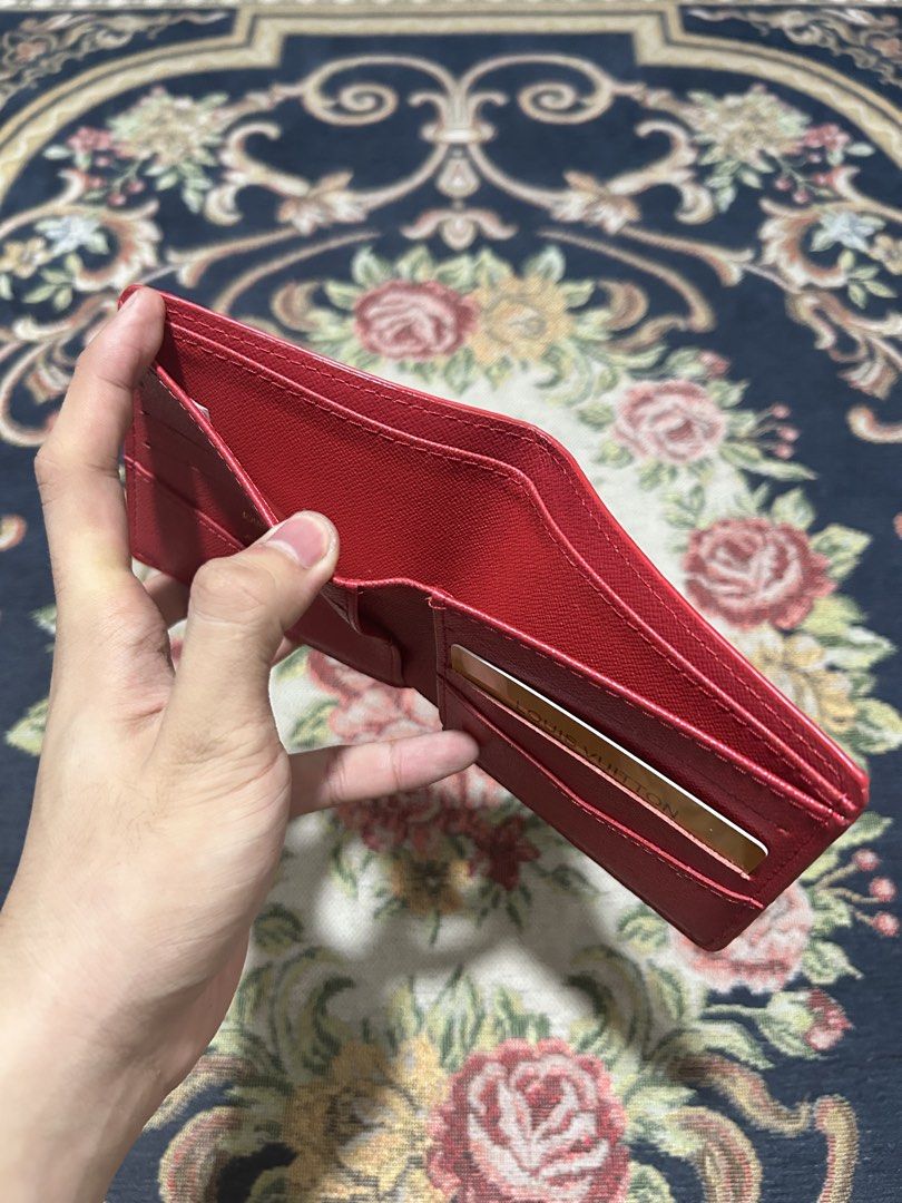 Louis Vuitton Red Epi Leather Wallet (Category: Wallets & Card Holders) located in Manila. Submitted by blessed.drei (Listing ID 1468837728, Image 3). Description: Brandnew with Card Can fit Cash & Cards No Issues ₱350 + Shipping 📍 Deca, Tondo Manila.