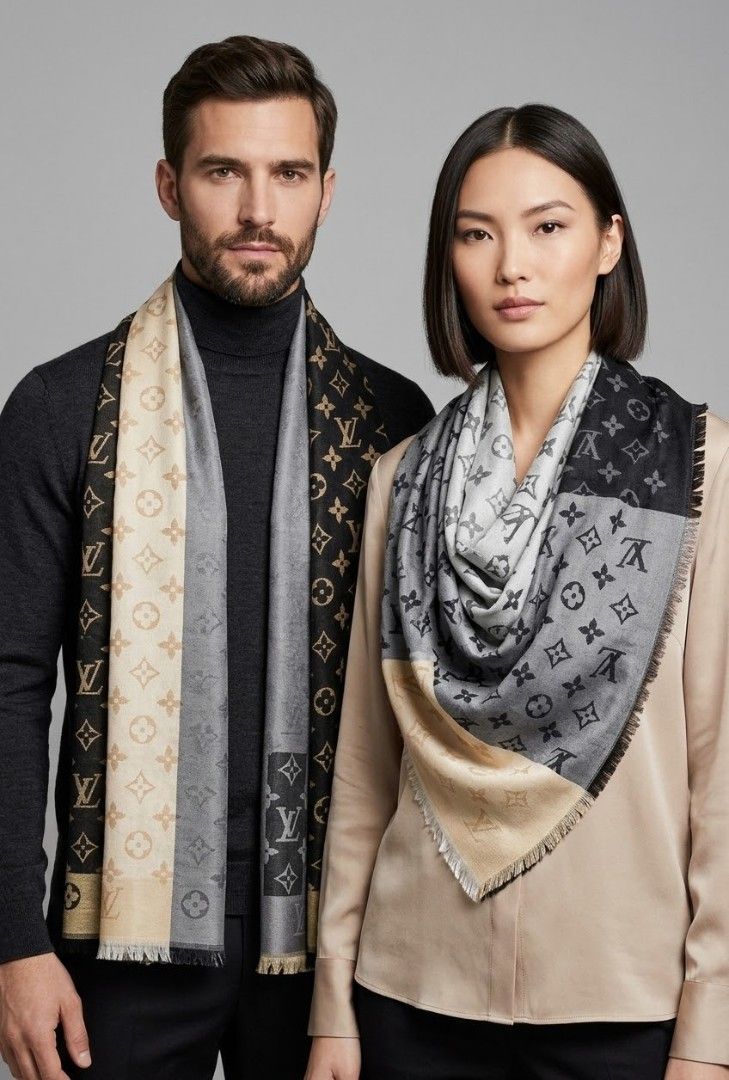 Louis Vuitton unisex scarf (Category: Coats, Jackets and Outerwear) located in Baguio. Submitted by archival_thrifted.ph. (Listing ID 1468795504, Image 1). Description: FOR SALE‼️ .LOUIS VUITTON UNISEX SCARF . EXCELLENT CONDITION .MISSING TAGS .PHP 1500 PLUS SF .❌❌ COP/COD .MOP GCASH . COURIER J&T .BAGUIO AREA .DM FOR SURE BUYER TY.