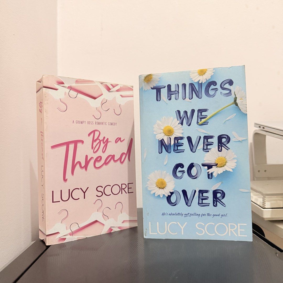 Lucy Score Bundle - Things We Never Got Over & By a Thread (Category: Storybooks) located in Quezon City. Submitted by wordsbymiss.r (Listing ID 1468869809, Image 1). Description: Decluttering❗️Price listed is a bundle price❗️ 📚Things We Never Got Over 📚By a Thread Author: Lucy Score Authentic, not reprint ❌ actual photos posted! the books are preloved from my own collection. please check photos first and expect signs of use/ foxing/ dents on s