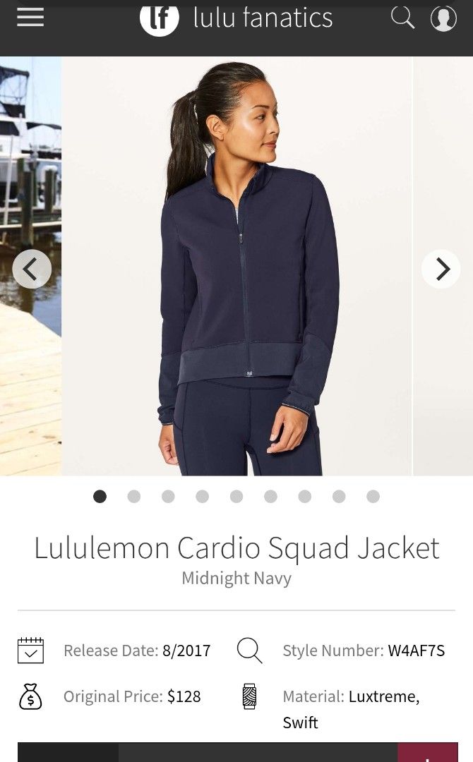 Lululemon cardio Define Jacket (Category: Activewear) located in Cabuyao City. Submitted by THRIFTHITS (Listing ID 1468855131, Image 2). Description: Lululemóñ Cardio Define Jacket Midnight Navy Blue (Authentic) Excellent Condition Size 6 Mine 1k‼️ Direct Message me and Add for fast Transaction ty .