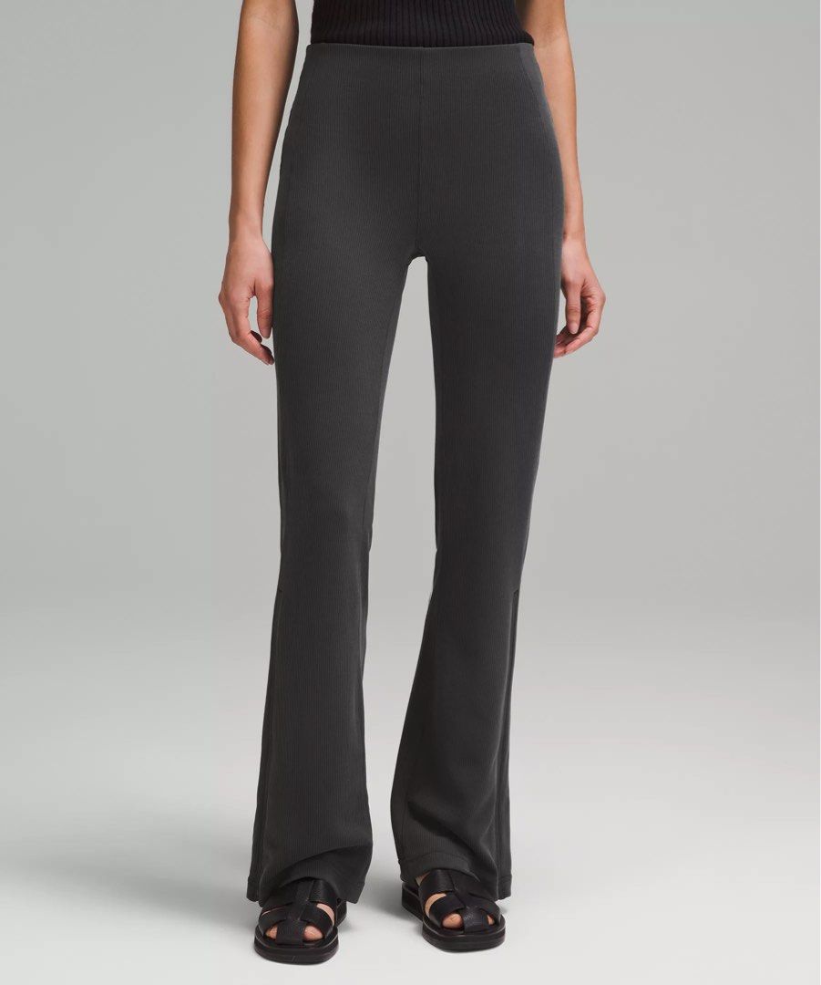 Lululemon Ribbed Softstreme Pants (Category: Other Bottoms) located in Manila. Submitted by jean_closet (Listing ID 1468828153, Image 1). Description: From my mom’s closet Worn 3x Size dot 8 Perfect for casual wear, airport wear as it’s very comfy Color is slightly dark gray. It’s not super jet black. Color as is - it’s not faded :) .