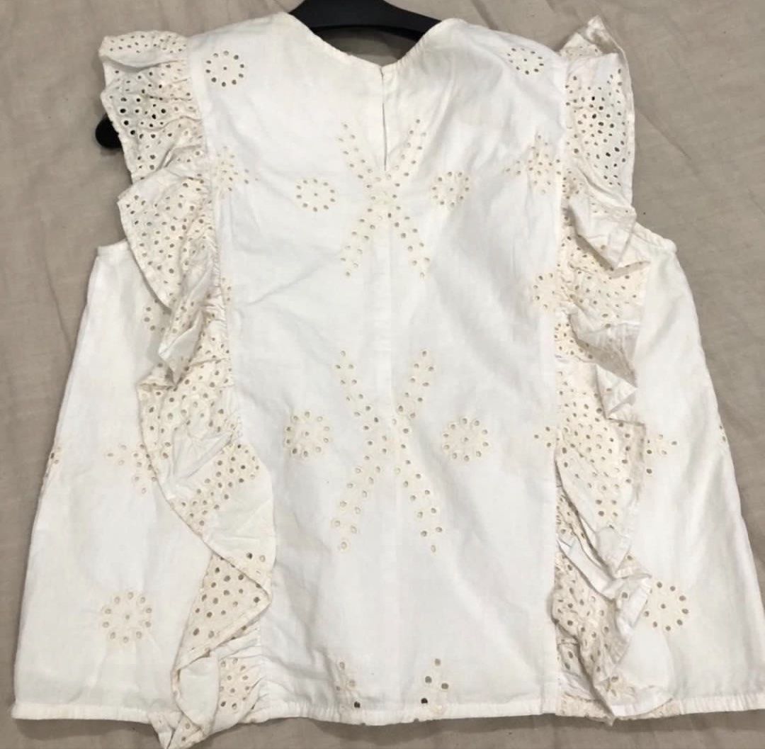 M- Saturday Club Eyelet Top (Category: Blouses) located in Quezon City. Submitted by extrapetite_ph (Listing ID 1468768573, Image 3). Description: .