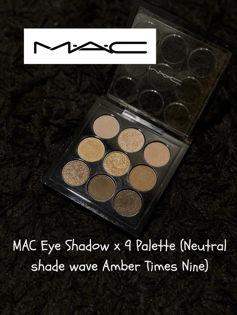 MAC Eye Shadow x 9 Palette Amber Times Nine (Category: Makeup) located in Peñablanca. Submitted by declutterduchessstudio (Listing ID 1468924824, Image 1). Description: Authentic MAC eyeshadow palette in Amber Times Nine Includes 9 gorgeous warm neutrals, golds, and browns Mix of versatile matte and shimmer finishes Compact case with a convenient clear lid Condition: Minor surface wear from previous use, powders gently used Perfect for everyday w