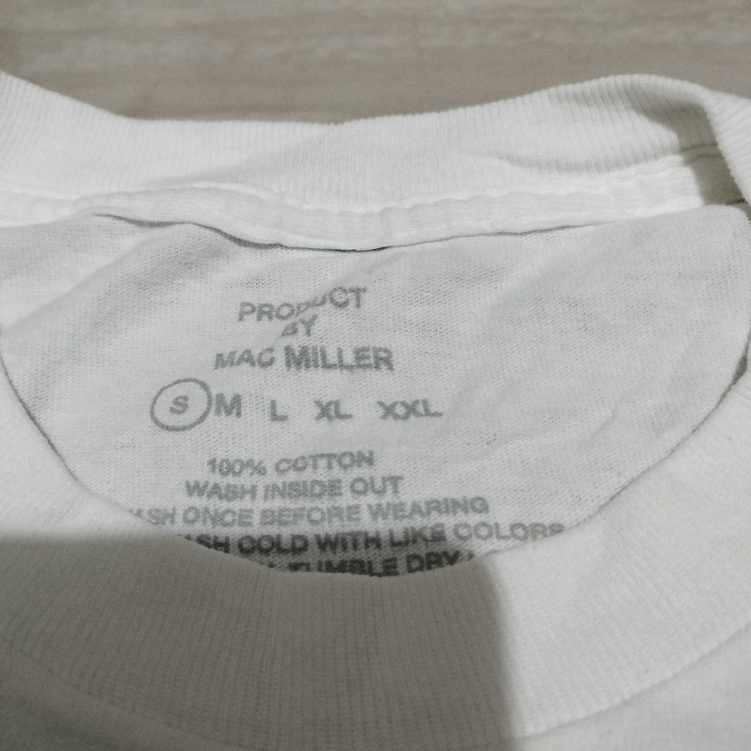 MAC MILLER "SWIMMING" shirt (Category: Tshirts & Polo Shirts ) located in Sariaya. Submitted by social_animalz (Listing ID 1468868693, Image 3). Description: 18 x 25.5 needs washing sa back hem shipping fee is not included.