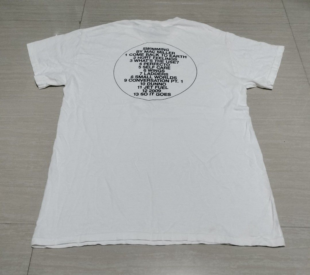 MAC MILLER "SWIMMING" shirt (Category: Tshirts & Polo Shirts ) located in Sariaya. Submitted by social_animalz (Listing ID 1468868693, Image 2). Description: 18 x 25.5 needs washing sa back hem shipping fee is not included.
