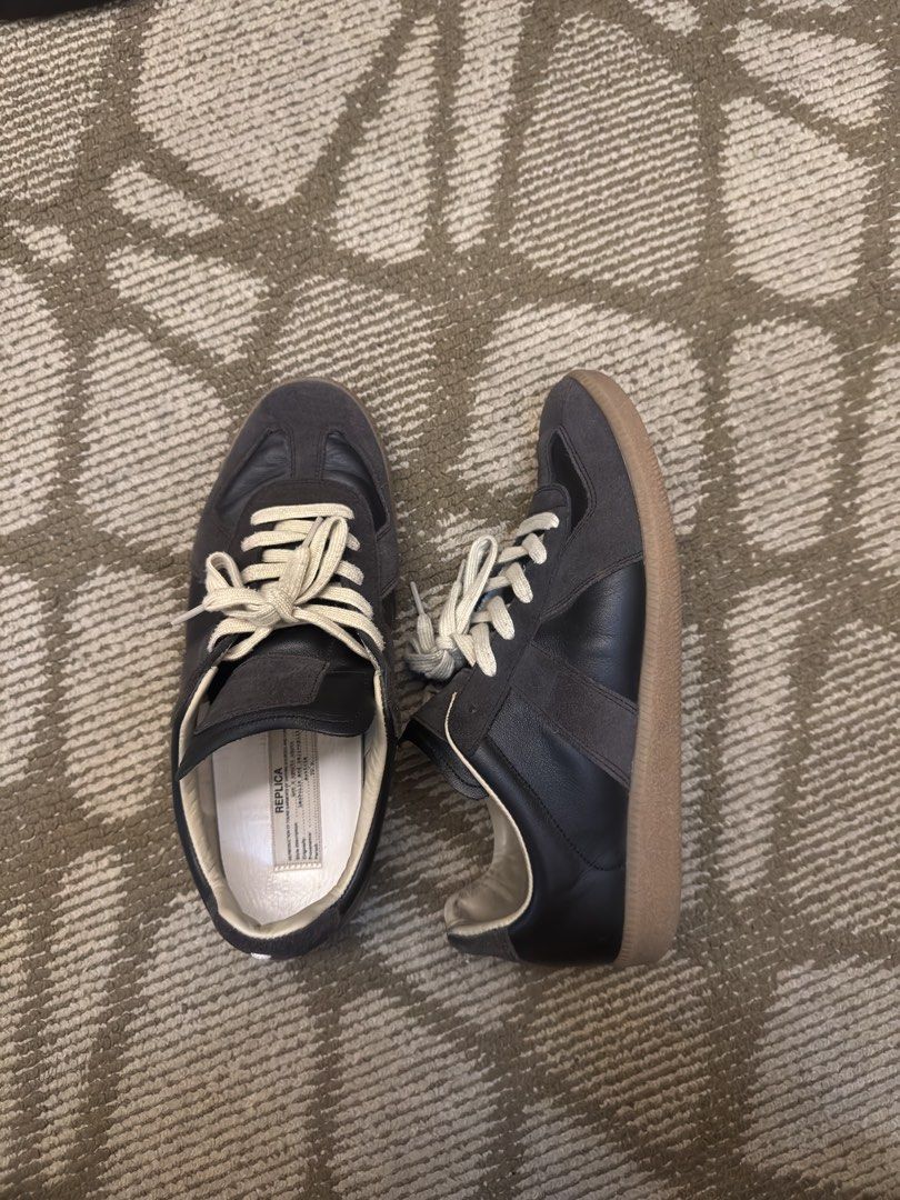 Maison Margiela Gats (Black Brown) (Category: Casual Shoes) located in Quezon City. Submitted by drizzyarchives (Listing ID 1468809328, Image 1). Description: Maison Margiela GATS Good condition 8.5/10 Size 42/8.5 With Box No issues Slight Nego 🤝 Buyer Shoulders SF.