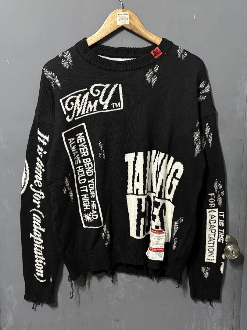 Maison Mihara Yasuhiro Distressed Sweater (Category: Coats, Jackets and Outerwear) located in Iloilo. Submitted by bygone.ph (Listing ID 1468838497, Image 1). Description: 24x27.