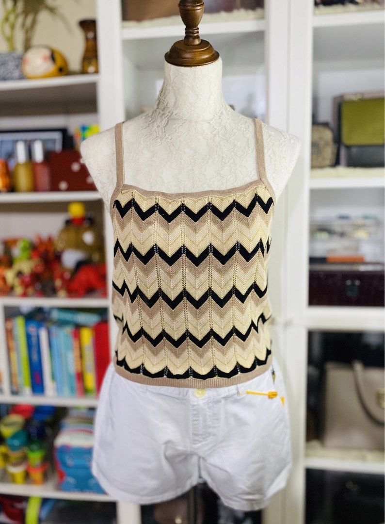 Mango Openwork knit top (Category: Sleeveless) located in Manila. Submitted by glen_n (Listing ID 1468845429, Image 2). Description: Original Openwork knit top Brandnew with tag Size: Large Originally purchased at 1,495 Selling for 680 .