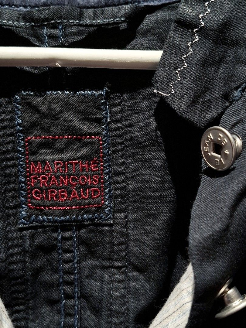 Marithe Francois Girbaud 90'S Avante Garde Lace Up Back Jacket (Guaranteed Authentic) (Category: Coats, Jackets and Outerwear) located in Pasig City. Submitted by coveted.mnl (Listing ID 1468881703, Image 3). Description: Guaranteed Authentic📌 No issue whatsoever, all details posted~ Needs good ironing lang, not faded🤍 Best fit to: Small Width : 16 Length : 24 (MEASURED BY INCHES) 9.5/10 overall condition • P5,400 Slightly negotiable • Pasig Ci