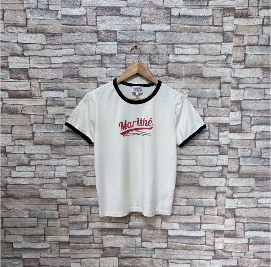 Marithe Francois Girbaud Paris Baseball Ringer Tee (Category: Shirts) located in Bacolod City. Submitted by treasurehuntsv2 (Listing ID 1468713075, Image 1). Description: Condition – Excellent Color Rate – 9.8/10 Flaws – None ✅ Size: Dimensions: Width –19 Length –23 .