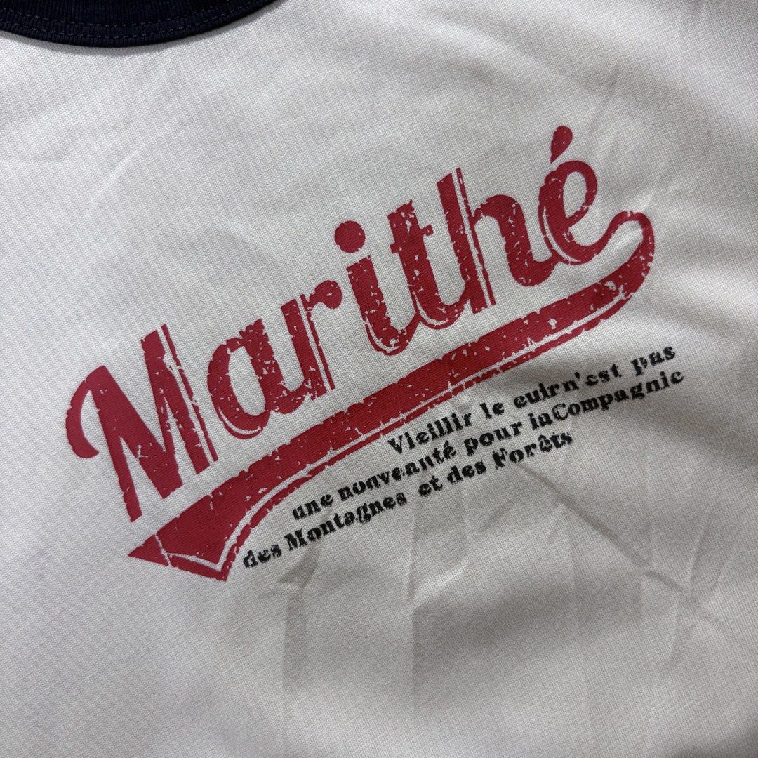 Marithe Francois Girbaud Paris Baseball Ringer Tee (Category: Shirts) located in Bacolod City. Submitted by treasurehuntsv2 (Listing ID 1468713075, Image 2). Description: Condition – Excellent Color Rate – 9.8/10 Flaws – None ✅ Size: Dimensions: Width –19 Length –23 .