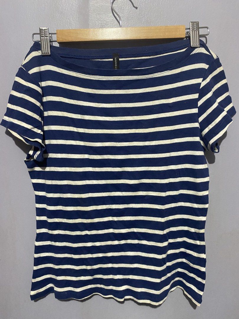 Marks & Spencer Striped Shirt (Category: Shirts) located in Naga. Submitted by thee.clutter.er (Listing ID 1468906911, Image 1). Description: fits s - m boatneck top .