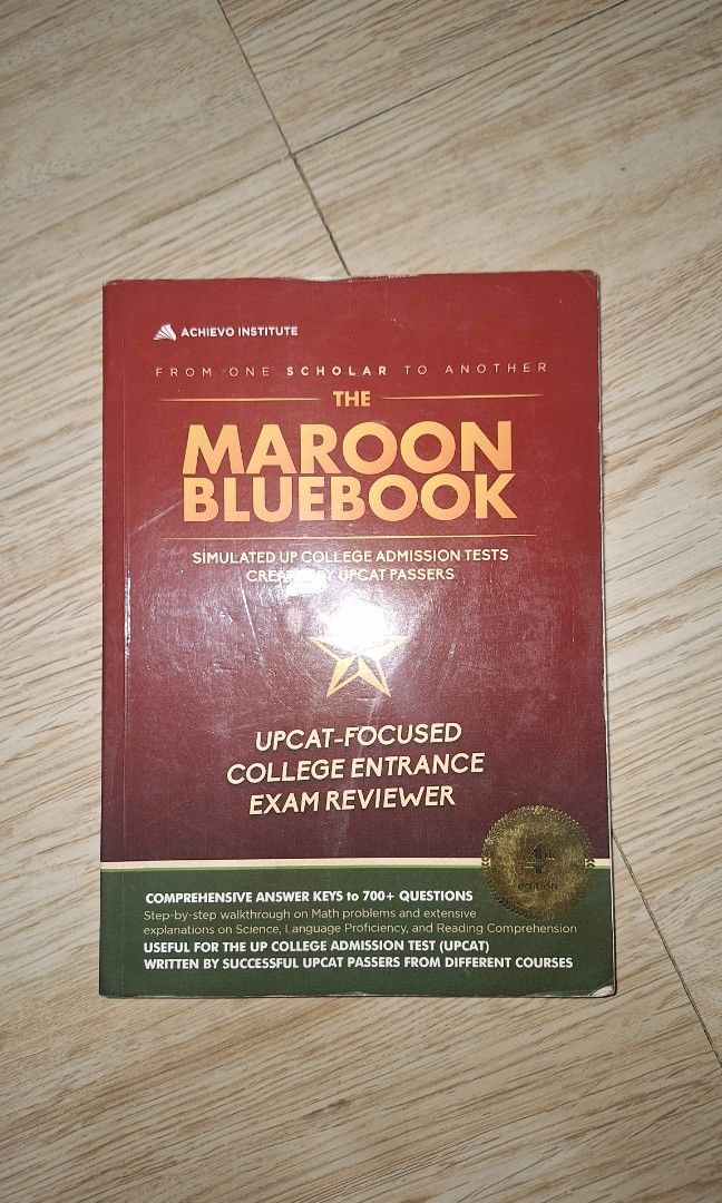 Maroon bluebook (Category: Textbooks) located in Manila. Submitted by avemariaaaa (Listing ID 1468901003, Image 2). Description: .