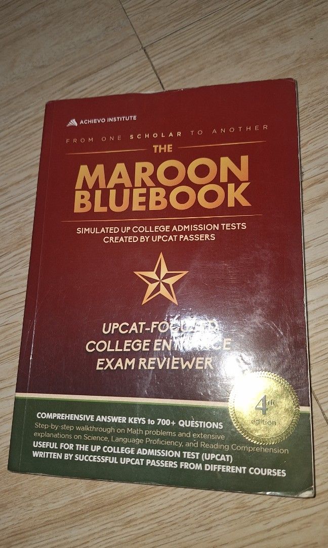 Maroon bluebook (Category: Textbooks) located in Manila. Submitted by avemariaaaa (Listing ID 1468901003, Image 1). Description: .