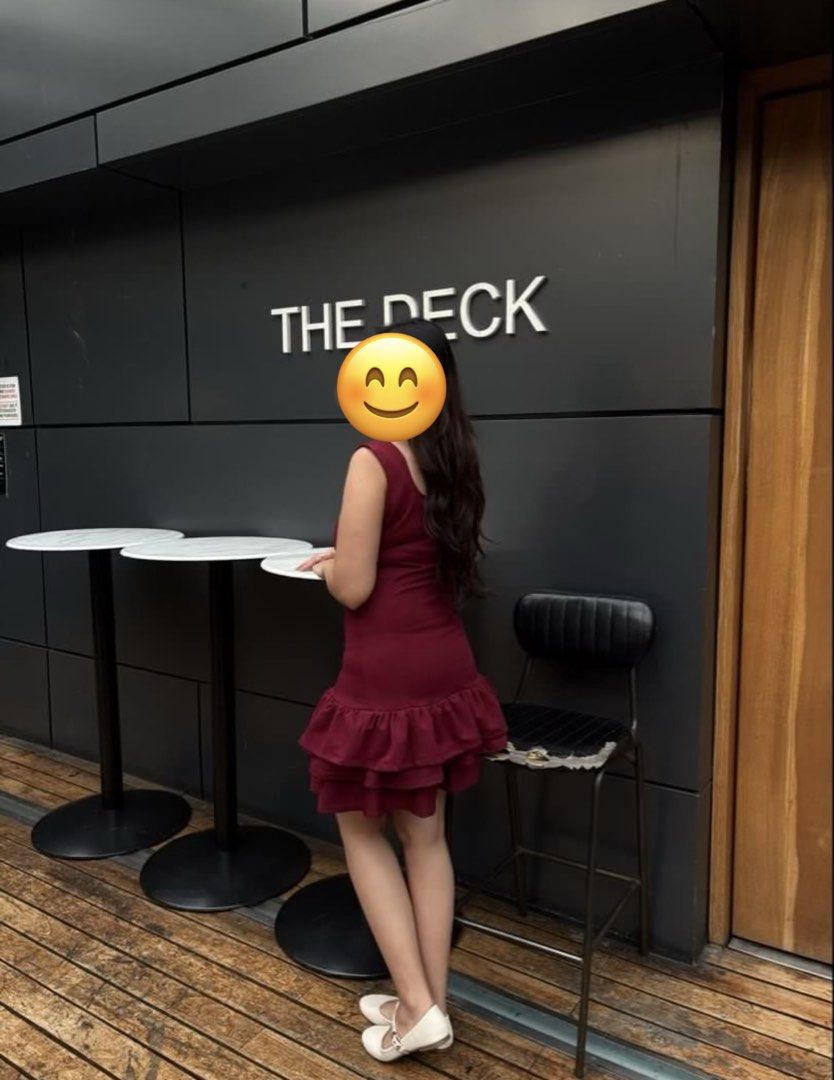 Maroon Mini Dress (Category: Dresses) located in Legazpi City. Submitted by gloanne1017 (Listing ID 1468725799, Image 2). Description: Medium to large.