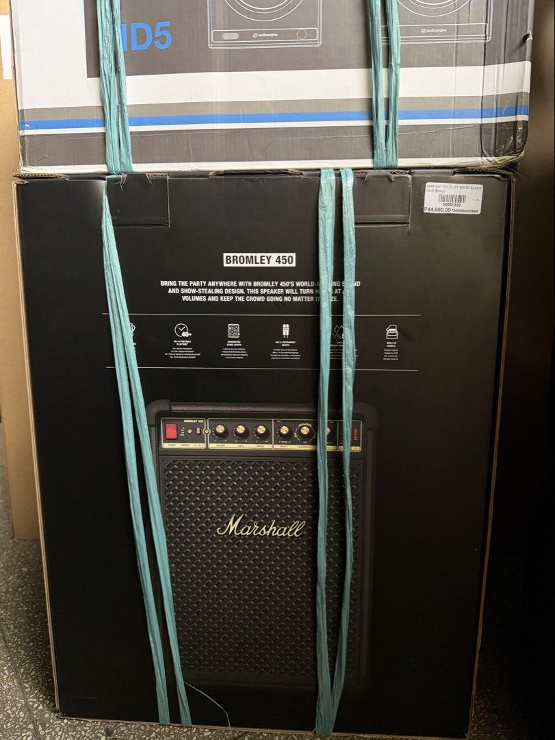 Marshall Bromley 450 Speaker (Category: Soundbars, Speakers & Amplifiers) located in Quezon City. Submitted by mva08 (Listing ID 1468794601, Image 1). Description: Marshall Bromley 450 Speaker ₱35,000 ONLY‼️ Original price is ₱45,000 📍Diliman QC location Pick up 09172735122.