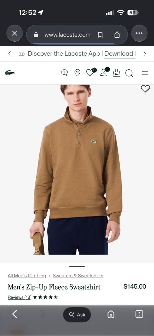 Men’s Zip-Up Fleece Sweatshirt (bnew) (Category: Coats, Jackets and Outerwear) located in Pasig City. Submitted by ecrz19 (Listing ID 1468749334, Image 1). Description: Men’s Zip-Up Fleece Sweatshirt Brand new with tag Gift from US bit it doesnt fit me Medium Srp is approx 9,000-10,000 pesos selling for only 7000 Location: Ortigas Center, Pasig.