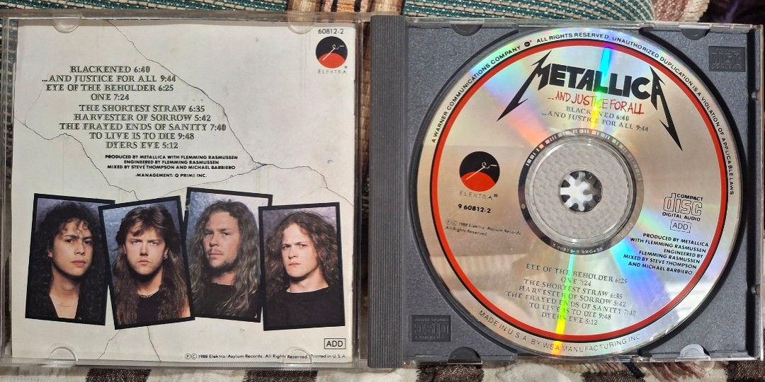 Metallica - and justice for all (Category: CDs & DVDs) located in Davao. Submitted by vintageklasiks (Listing ID 1468926673, Image 2). Description: .