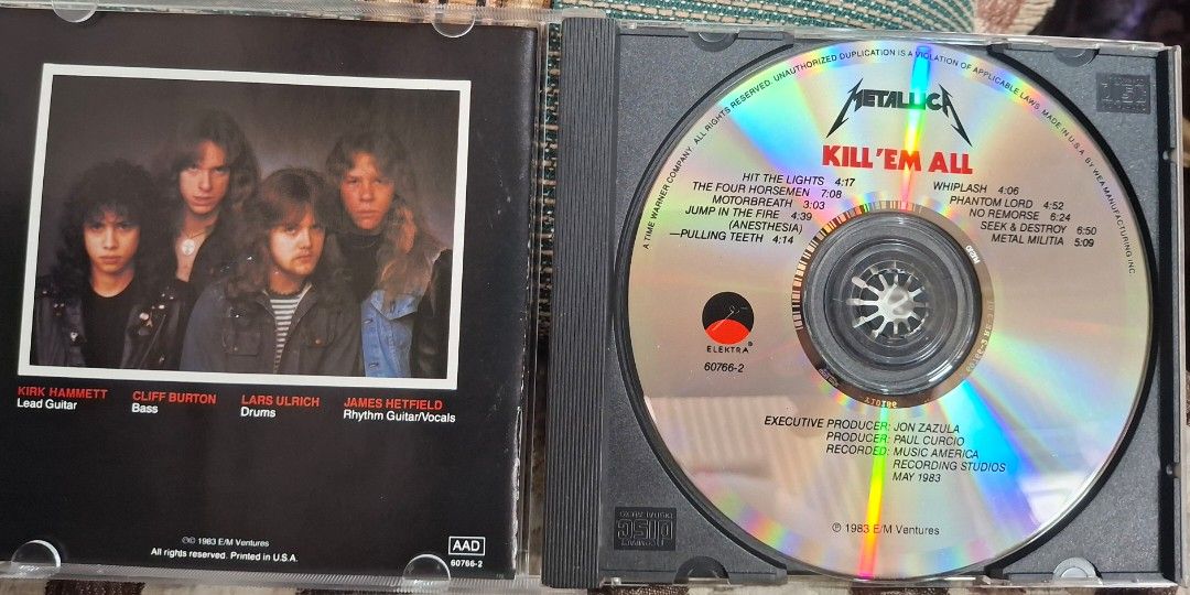 Metallica - Kill ' em All (Category: CDs & DVDs) located in Davao. Submitted by vintageklasiks (Listing ID 1468926615, Image 2). Description: .