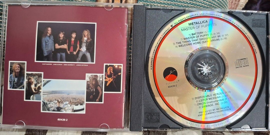 Metallica - Master of puppets (Category: CDs & DVDs) located in Davao. Submitted by vintageklasiks (Listing ID 1468926708, Image 2). Description: .