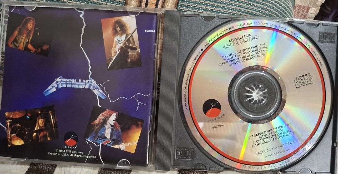 Metallica - Ride the lightning (Category: CDs & DVDs) located in Davao. Submitted by vintageklasiks (Listing ID 1468926744, Image 2). Description: .