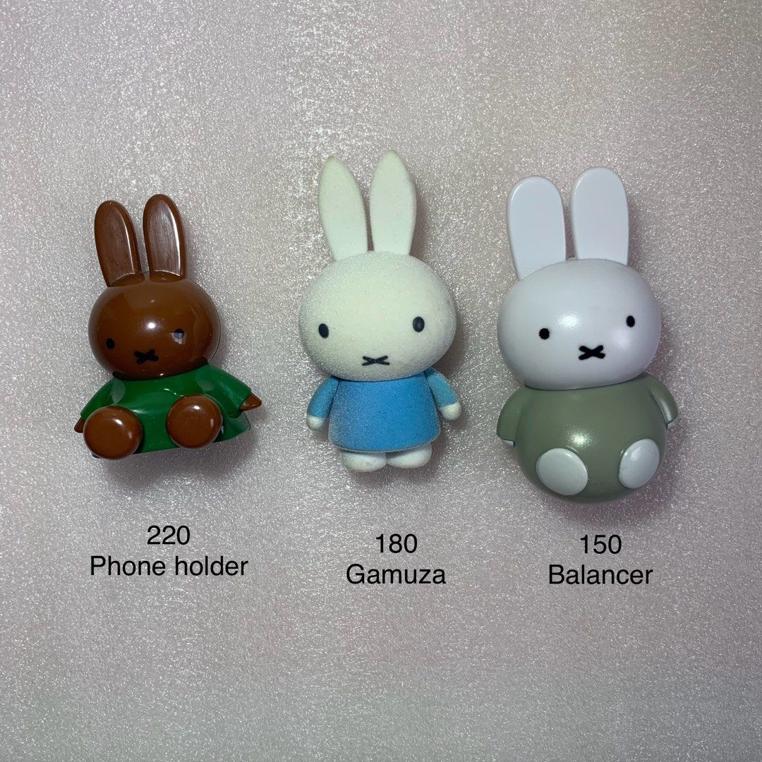 Miffy phone holder, balancer (Category: Character Goods) located in Valenzuela. Submitted by heypapermoon (Listing ID 1468799998, Image 1). Description: MIFFY (Phone holder, gamuza texture, balancer) Opened, no original packaging X for sensi Shipping via j&t SF: luzon (50), visayas & mindanao (80) .