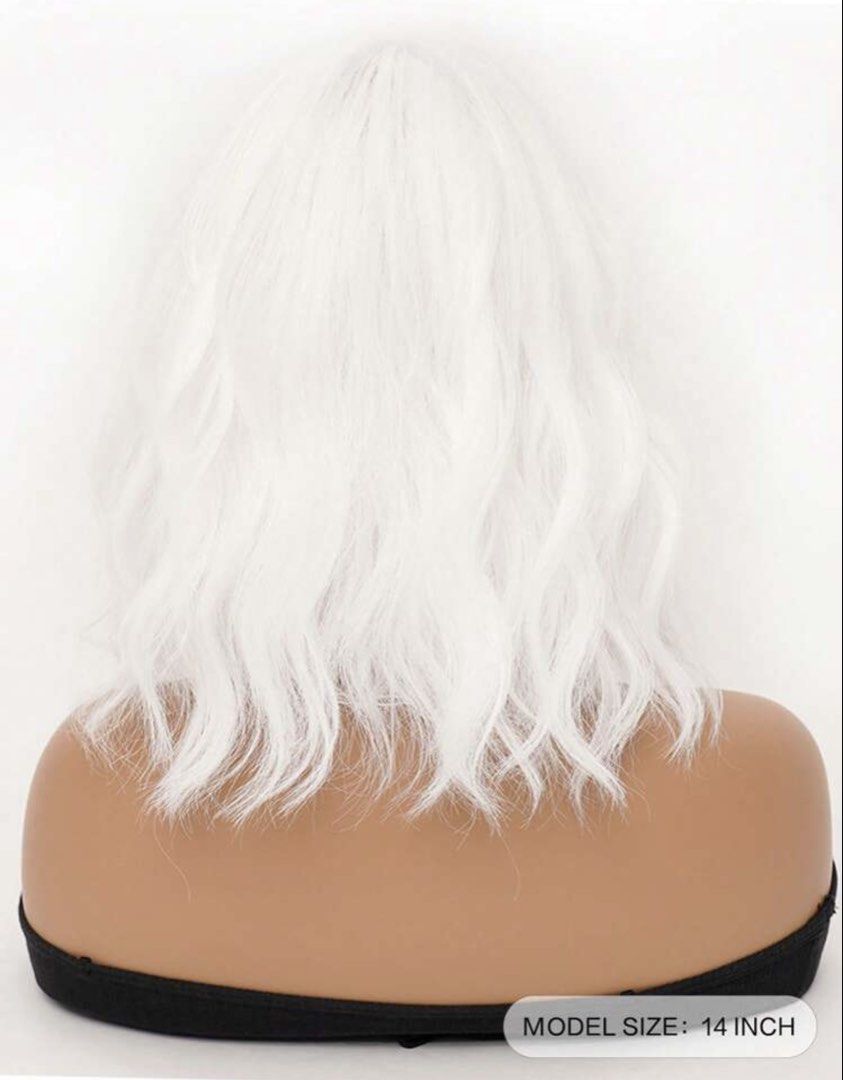 Milk white wigs (Category: Hair Accessories) located in Quezon City. Submitted by ava_ghail (Listing ID 1468750241, Image 2). Description: Realistic wigs.