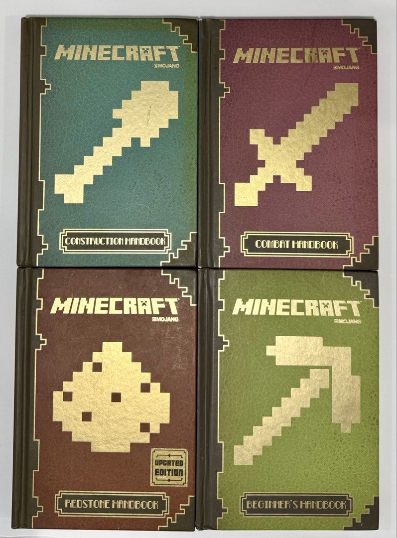 Minecraft Handbooks (Category: Children's Books) located in San Mateo. Submitted by gotchufinds (Listing ID 1468809721, Image 1). Description: A true nostalgic treasure and ultimate guide collection for every old-school player ✨ - 4 official Minecraft handbooks (Mojang) - Includes Construction, Redstone, Beginner's, and Combat editions - Durable hardcover books with iconic pixel art designs - Essential guide for young gamers and collectors - Ship