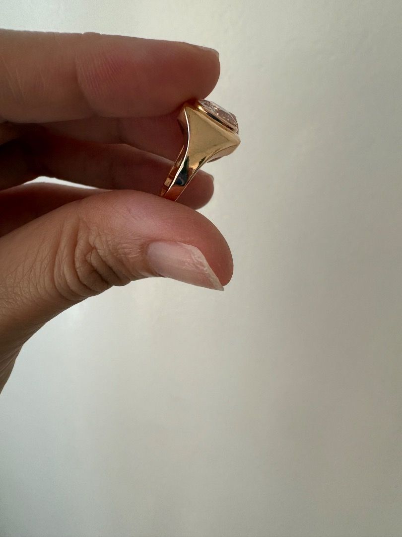 Moissanite Rose Gold Ring (Category: Rings) located in Quezon City. Submitted by icecreammonster (Listing ID 1468797510, Image 3). Description: Moissanite 14K Rose Gold Ring Size 5 .