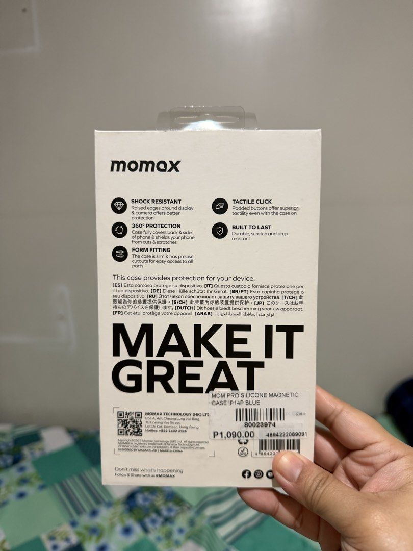 Momax iphone 14 pro silicone case magsafe (Category: Cases & Sleeves) located in Quezon City. Submitted by hellokathy2026 (Listing ID 1468873107, Image 2). Description: .