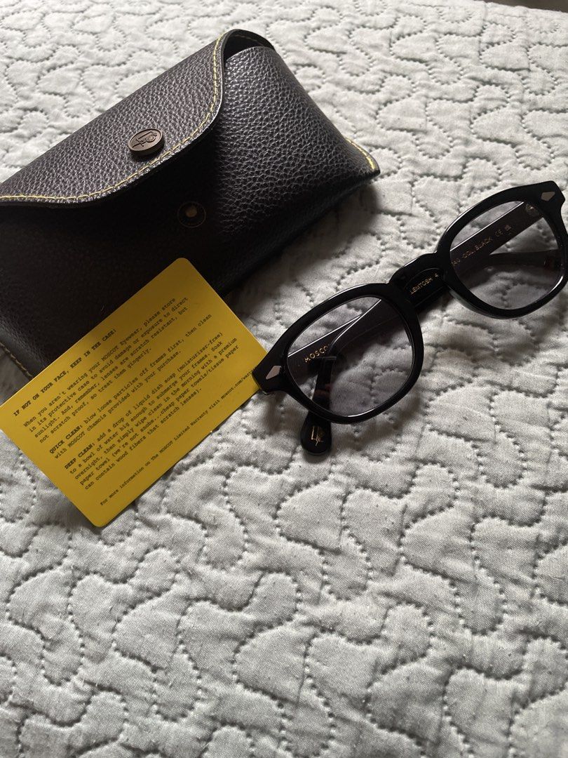 Moscot Lemtosh Black Eyeglasses 44-24-140 (Category: Sunglasses & Eyewear) located in Santa Rosa. Submitted by mooseproject (Listing ID 1468929891, Image 2). Description: - Brand: Moscot Originals NYC - Model: Lemtosh - Colorway: Classic Black - Size: 44-24-140 - Lenses: Stylish tinted lenses with a classic round silhouette - Inclusions: Original protective leather case and care card - Condition: Excellent, ready to wear.