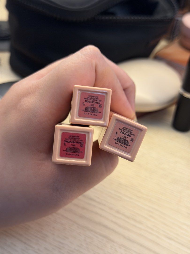 Nars afterglow liquid blush (bundle) (Category: Makeup) located in Paranaque City. Submitted by babytogepiii (Listing ID 1468921862, Image 2). Description: ⭐️ item details: around 70-80% left 3 blushes included ⭐️ mode of payment: gcash ⭐️ delivery method: lalamove or grab express .