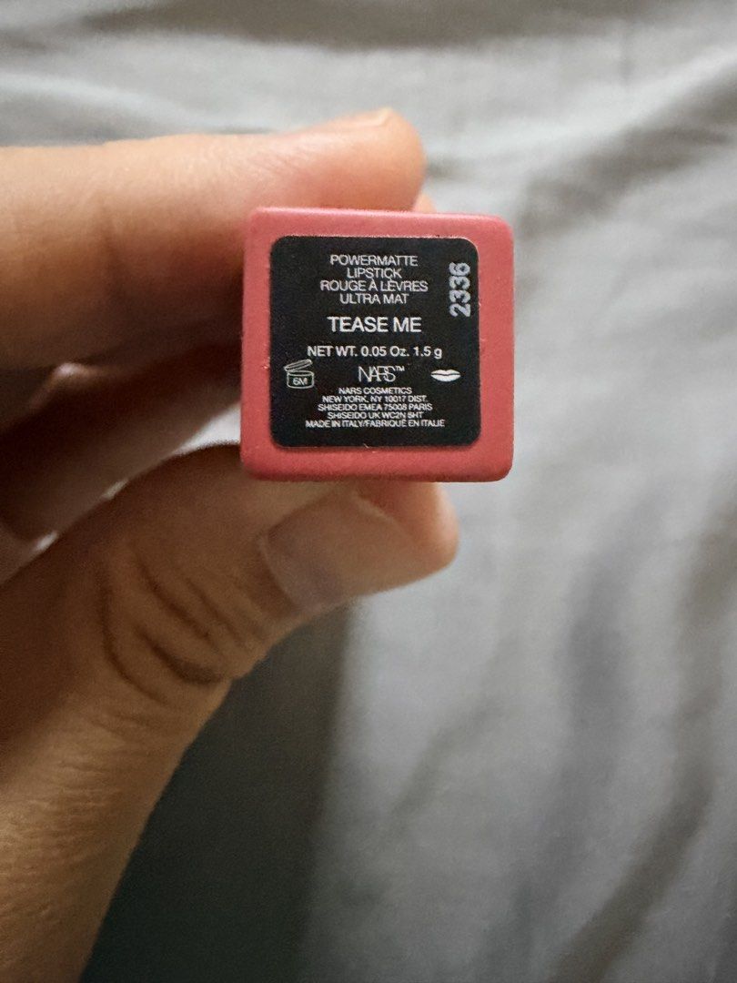 Nars powermatte lipstick (Category: Makeup) located in Quezon City. Submitted by bloompicks (Listing ID 1468889351, Image 3). Description: Shade: Tease me 95% full Used 2x only. Authentic Retails for almost 2k.