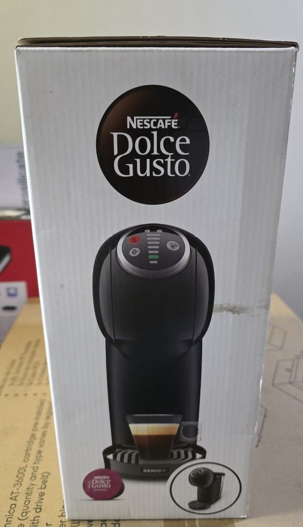 Nescafe Dolce Gusto Genio S Plus (Category: Coffee Machines & Makers) located in Manila. Submitted by kmac1047 (Listing ID 1468793435, Image 2). Description: - Brand new & 100% unopened box - Model: Nescafe Dolce Gusto Genio S Plus (Black) - Automatic machine with temperature selection & espresso boost - Capable of making both hot and cold drinks - Perfect for easy, cafe-quality coffee at home original price: P8,699.