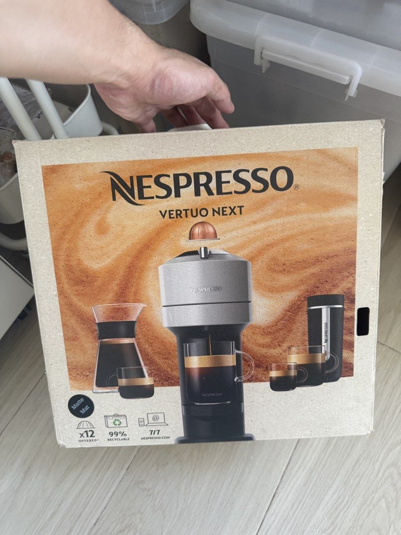 Nespresso Vertuo Next Coffee Machine – Black (Category: Coffee Machines & Makers) located in Quezon City. Submitted by martsshop (Listing ID 1468716351, Image 1). Description: ☕ Nespresso Vertuo Next Coffee Machine – Black 💰 Selling Price: ₱7,500 Upgrade your home coffee setup with the Nespresso Vertuo Next in Black! Enjoy café-quality coffee at home with a sleek, modern machine that brews your favorite coffee at the touch of a button. ✨ Feature