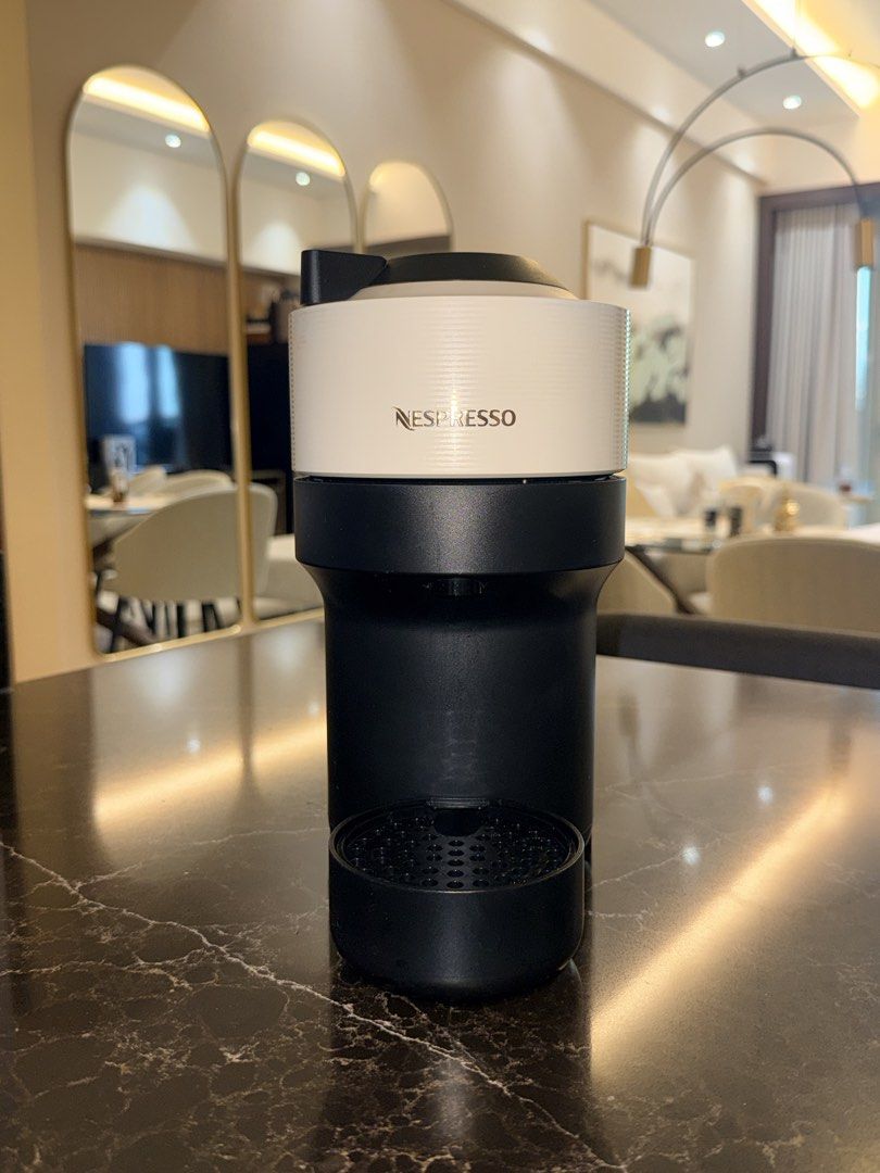 Nespresso Vertuo Pop (White) (Category: Coffee Machines & Makers) located in Manila. Submitted by nahmwhansirin (Listing ID 1468723713, Image 1). Description: Compact, one-touch brewing, comes with the Vertuo capsule system. Great condition. (No box) .