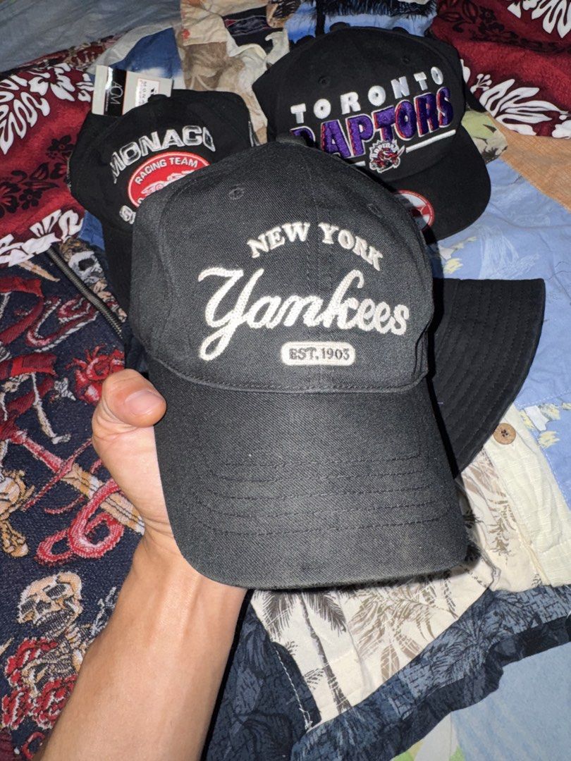 NEW ERA x MLB Snapback (Category: Caps & Hats) located in Puerto Princesa. Submitted by chiefofstuffshopph (Listing ID 1468810728, Image 3). Description: NEW ERA x MLB SNAPBACK NEW ERA x NBA Toronto Raptors Hardwood Classics Snapback Adjustable Cap 9Fifty Medium-Large Good condition MLB New York Yankees Embroidered Varsity Baseball Cap Free size 56-59 cm Good condition MLB New York Yankees Heart Bucket Hat Size Small (57cm) Good condition Monaco 