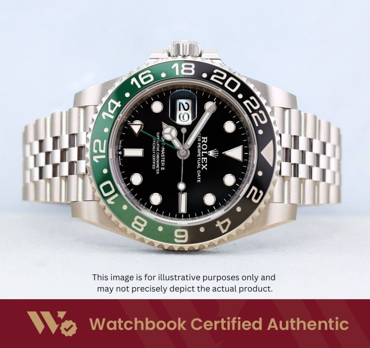 [New] Rolex GMT Master II Sprite Jubilee 126720VTNR 126720 Black Dial A8497 | Sep 2026 (Category: Watches) located in Singapore. Submitted by watchbooksg (Listing ID 1468818534, Image 1). Description: Watchbook Certified Authentic Verified at 60 points by 2 certified watch specialists Comes with a Watchbook 60-Point Inspection Certificate [New] Rolex GMT Master II Sprite Jubilee 126720VTNR 126720 Black Dial A8497 | Sep 2026 Price: $22,700 - Brand