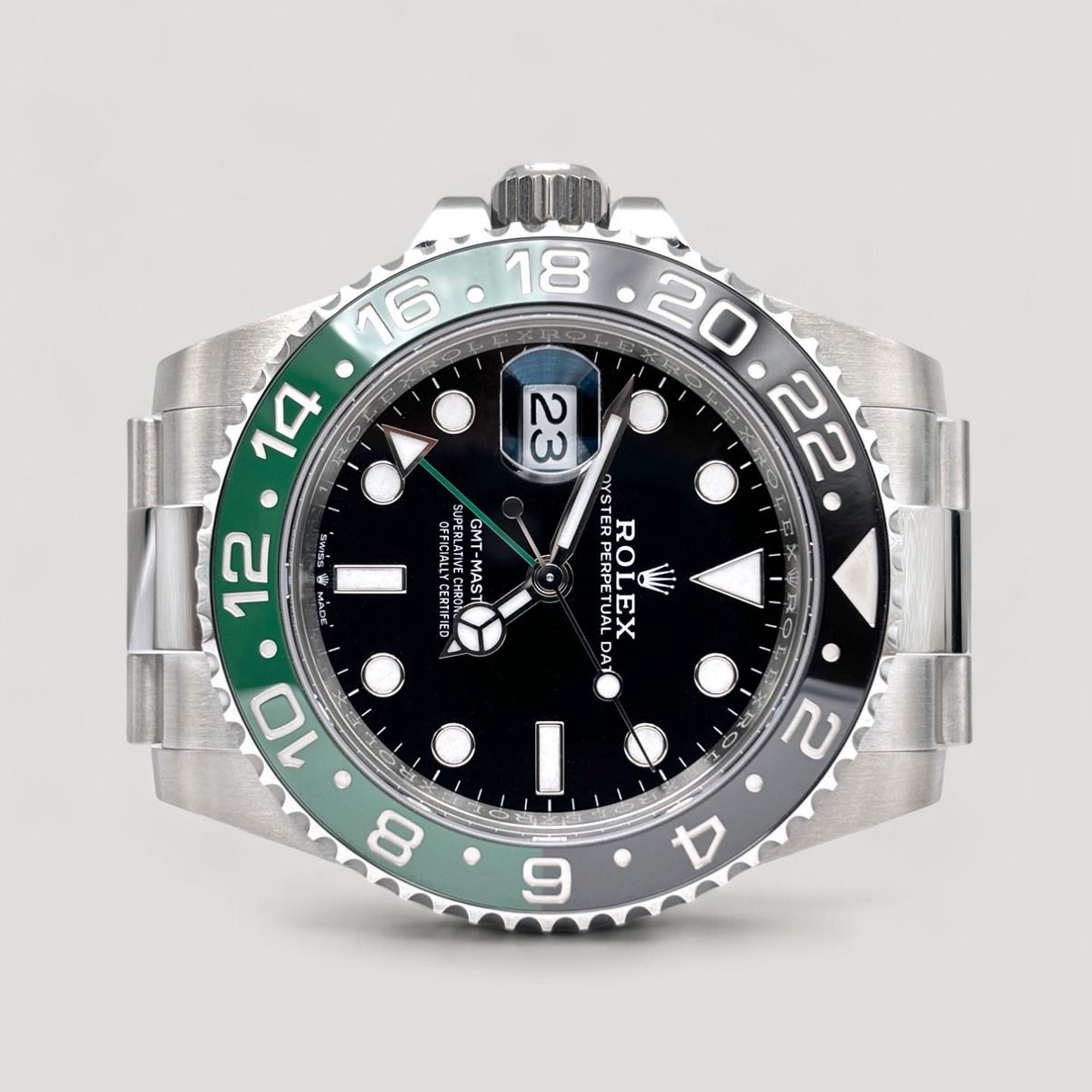 (New Wood Card) Brand New Sept 2026 Rolex GMT Master II Sprite Oyster 40mm 126720VTNR 126720 (Category: Watches) located in Singapore. Submitted by pengkweewatches (Listing ID 1468749340, Image 1). Description: Join us on T-elegram for Exclusive Deals & Latest Stock Updates: //pk-watches.com/tele-channel Brand: Rolex Model: GMT Master II Reference: 126720VTNR Dated: September 2026 Condition: Brand New Dial: Black Case Diameter: 40mm Material: Sta