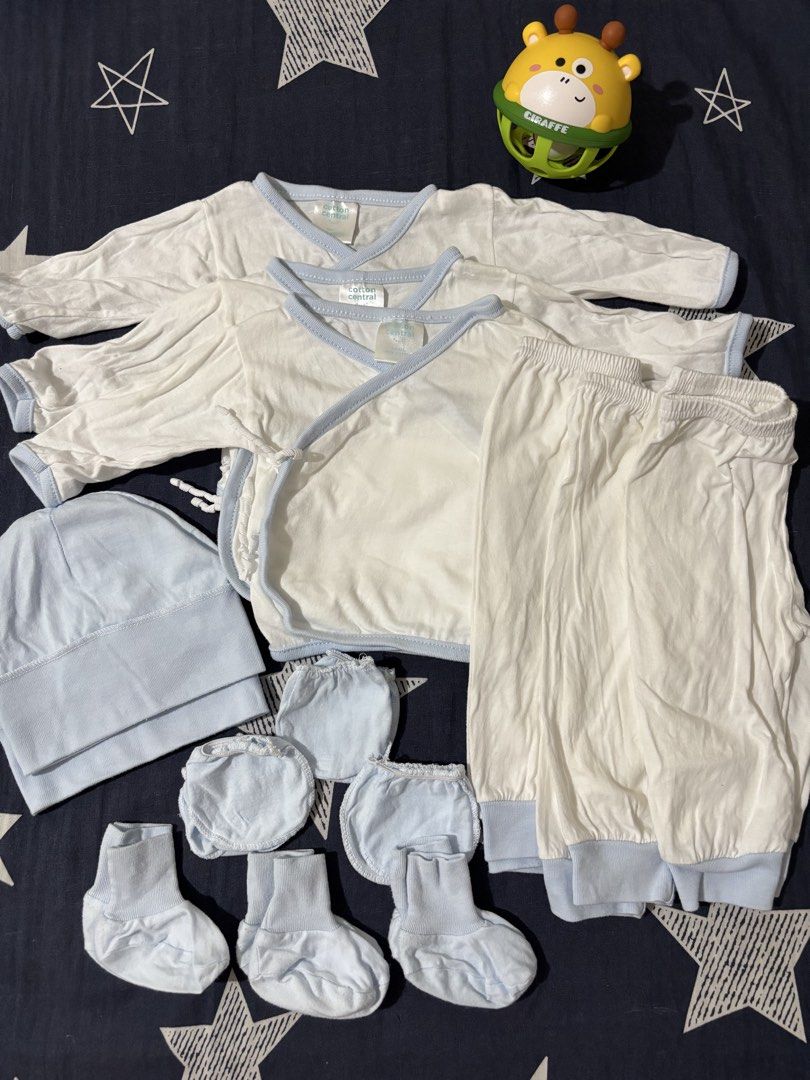 Newborn clothes (cotton central brand) (Category: Babies & Kids Fashion) located in Davao. Submitted by finditcheap (Listing ID 1468824117, Image 1). Description: Set of 3 new born clothes. I’m 4 months post-partum. .