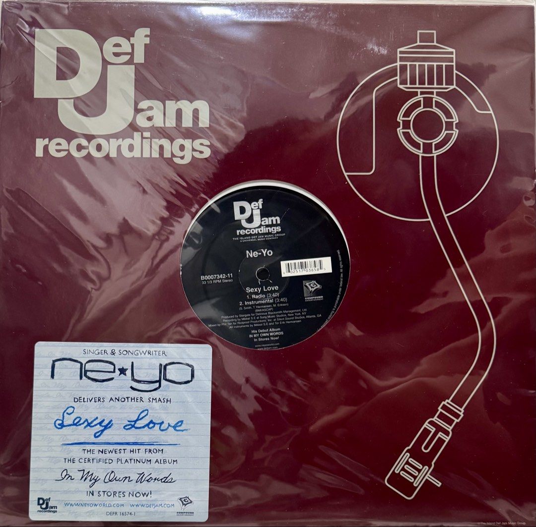 Ne-Yo Sexy Love (Category: Vinyls) located in Quezon City. Submitted by fruits26 (Listing ID 1468752247, Image 1). Description: - Artist & Title: Ne-Yo - Sexy Love (12-inch vinyl single) - Label: Def Jam Recordings - Album Source: In My Own Words - Tracks: Radio and Instrumental mixes - Format: Standard 12-inch vinyl record Media: VG++/EX On hand and ready for shipping Qc area.