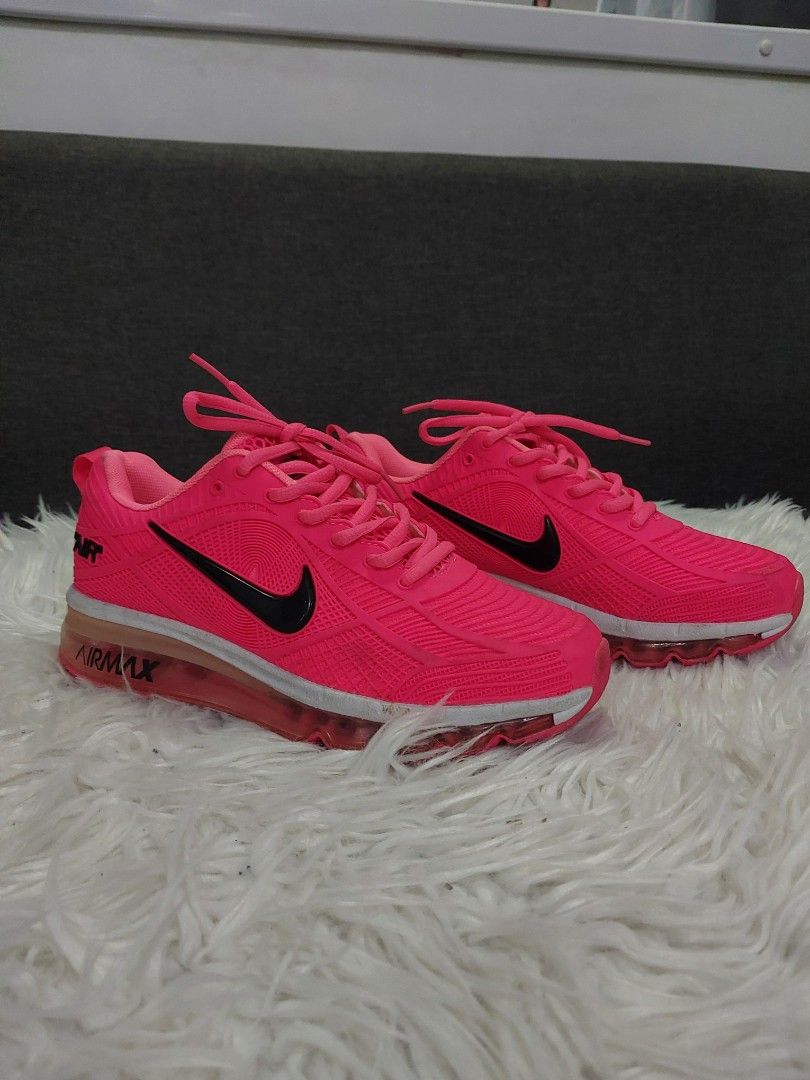 Nike Air Max Sequent 3 Pink Sneakers (Category: Sneakers) located in Cavite. Submitted by tobias_7795 (Listing ID 1468762641, Image 1). Description: - Brand/Model: Nike Air Max sneakers - Color: Bright pink with black swoosh - Size: US 8 / UK 5.5 / EUR 39 - Features: Cushioned bubble sole for great support - Condition: Clean tread and insoles intact - Best for: Running or everyday walking.