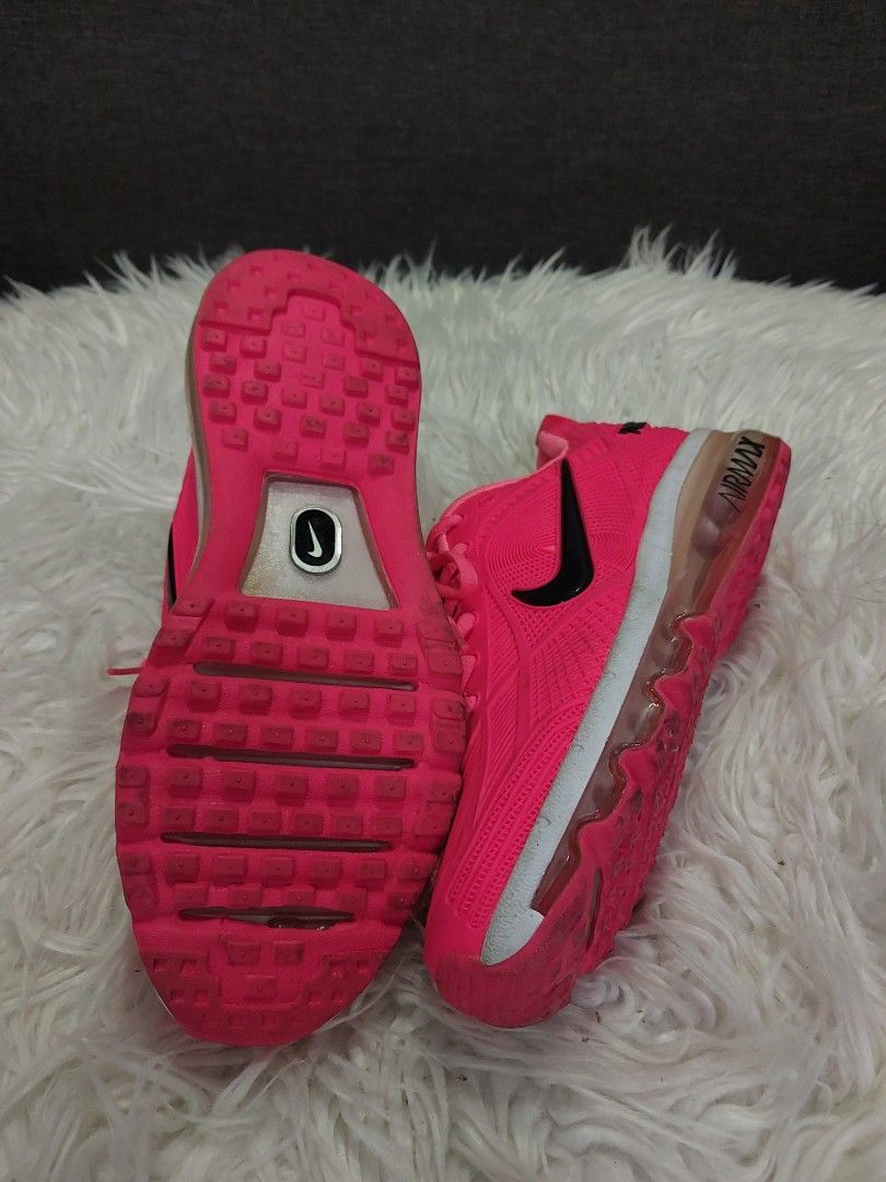Nike Air Max Sequent 3 Pink Sneakers (Category: Sneakers) located in Cavite. Submitted by tobias_7795 (Listing ID 1468762641, Image 3). Description: - Brand/Model: Nike Air Max sneakers - Color: Bright pink with black swoosh - Size: US 8 / UK 5.5 / EUR 39 - Features: Cushioned bubble sole for great support - Condition: Clean tread and insoles intact - Best for: Running or everyday walking.